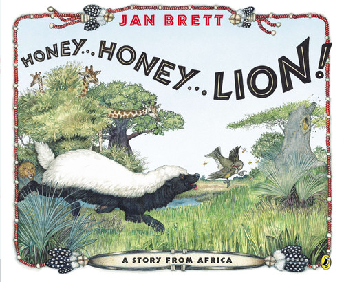 Honey... Honey... Lion! book cover by Jan Brett