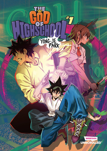 The God of High School, Vol. 1: A WEBTOON Unscrolled Graphic Novel book cover by Yongje Park
