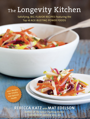 The Longevity Kitchen: Satisfying, Big-Flavor Recipes Featuring the Top 16 Age-Busting Power Foods [120Recipes for Vitality and Optimal Health][A Cookbook] book cover by Rebecca Katz, Mat Edelson