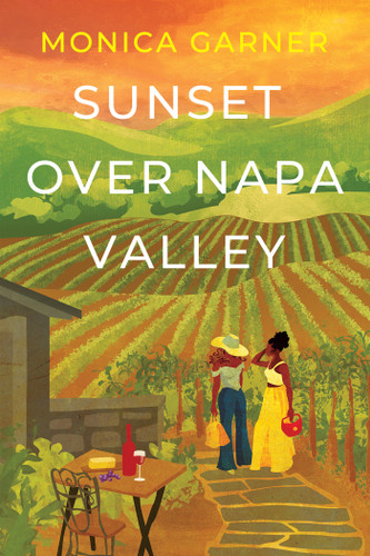 Sunset over Napa Valley book cover by Monica Garner