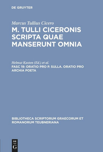 Oratio pro P. Sulla. Oratio pro Archia poeta book cover by Marcus Tullius Cicero