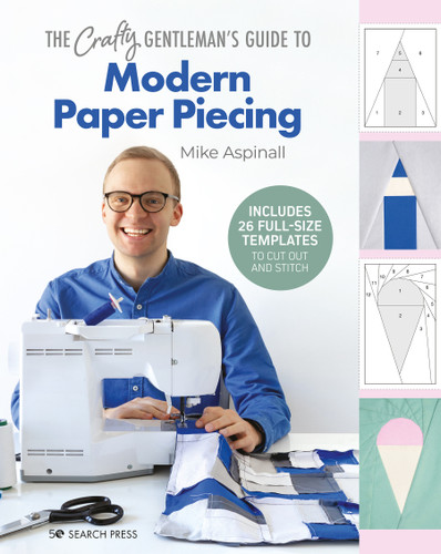 Crafty Gentleman’s Guide to Modern Paper Piecing, The book cover by Mike Aspinall