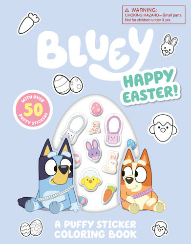 Bluey: Happy Easter! A Puffy Sticker Coloring Book: With Over 50 Puffy Stickers (Bluey) book cover by Penguin Young Readers Licenses