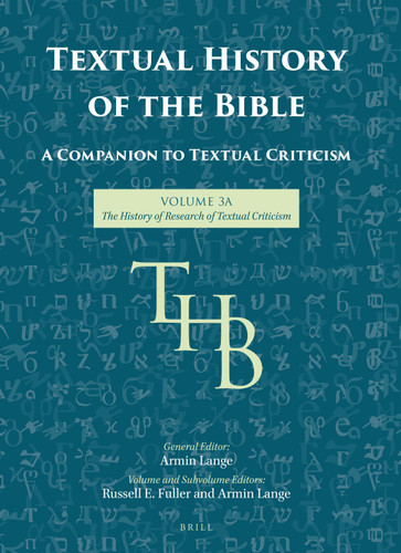 Textual History of the Bible Vol. 3A (Textual History of the Bible #3A) [9789004422780]