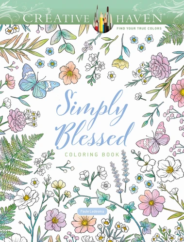 Creative Haven Simply Blessed Coloring Book book cover by 