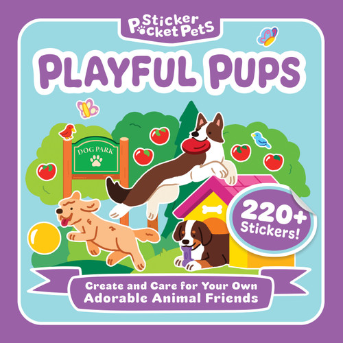 Sticker Pocket Pets: Playful Pups (Create and Care for Your Own Adorable Animal Friends) book cover by Tiffany Wong