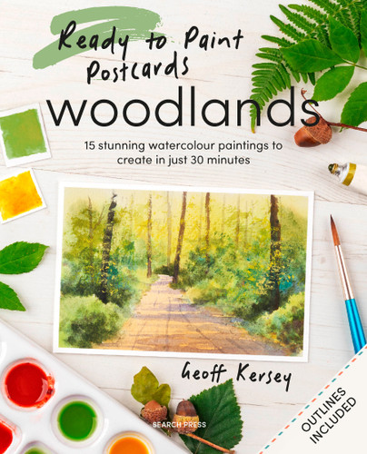 Ready to Paint Postcards: Woodlands: 15 stunning watercolour paintings to create in just 30 minutes (Ready to Paint Postcards) book cover by Geoff Kersey