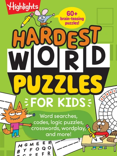 Hardest Word Puzzles for Kids book cover by 