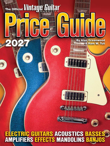 The Official Vintage Guitar Magazine Price Guide 2027 book cover by Alan Greenwood, Ram W. Tuli