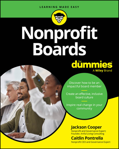 Nonprofit Boards For Dummies book cover by Jackson Cooper, Caitlin Pontrella