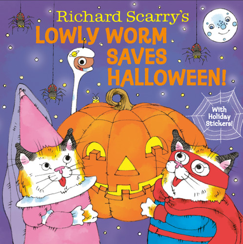 Richard Scarry's Lowly Worm Saves Halloween! (Lowly Worm Saves the Holidays) book cover by Richard Scarry