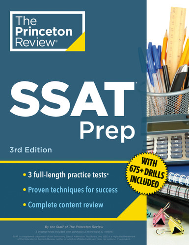 Princeton Review SSAT Prep, 3rd Edition: 3 Practice Tests + Review & Techniques + Drills (Private Test Preparation) book cover by The Princeton Review
