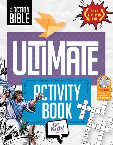 The Action Bible Ultimate Activity & Coloring 2-in-1 Flip-Over Book (Action Bible Series) book cover by Marianne Hering, Brock Eastman