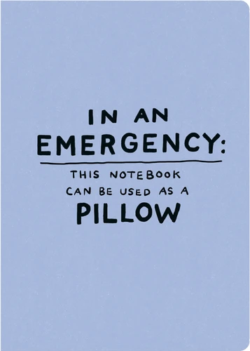 Humor Us Notebooks: In an Emergency: This Notebook Can Be Used as a Pillow book cover by COMPENDIUM