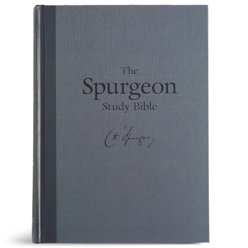 KJV Spurgeon Study Bible, Charcoal Hardcover book cover by Holman Bible Publishers