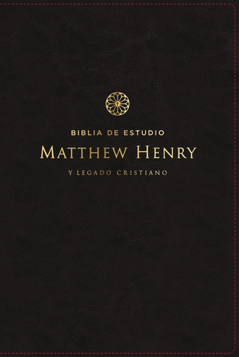 RVR, Biblia de estudio Matthew Henry y legado cristiano, Leathersoft, Negro, Interior a dos colores, Comfort Print book cover by Matthew Henry
