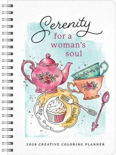 2028 Creative Coloring Planner Serenity for a Woman's Soul book cover by Compiled by Barbour Staff
