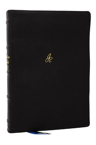The Jonathan Edwards Study Bible: Experience Abiding Joy in Christ (NKJV, Black Genuine Leather, Red Letter, Comfort Print) book cover by Zondervan