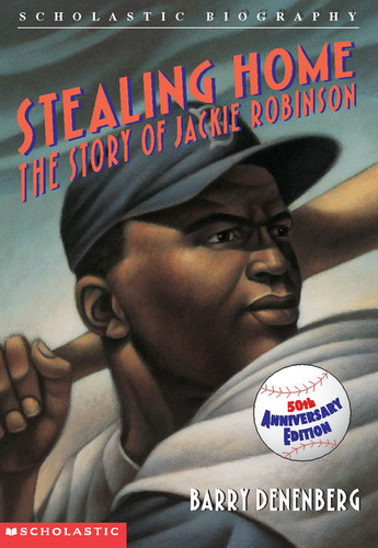 Stealing Home: The Story of Jackie Robinson (tesT) (Scholastic Biography) book cover by Barry Denenberg