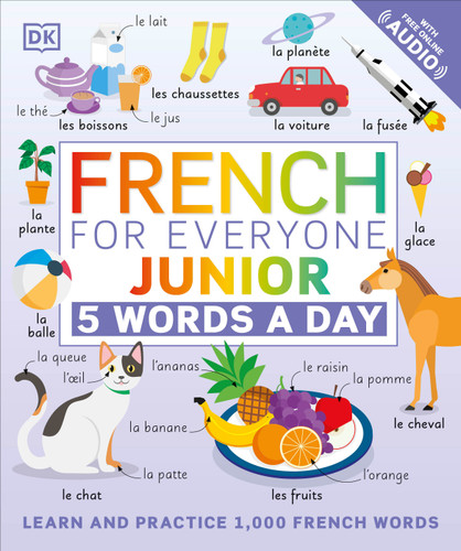 French for Everyone Junior: 5 Words a Day (DK 5-Words a Day) book cover by DK