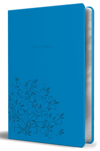 Biblia Reina Valera 1960 letra grande. Símil piel azul, tamaño manual / Spanish Holy Bible RVR 1960. Handy Size, Large Print, Blue Leathersoft book cover by Reina Valera Revisada 1960