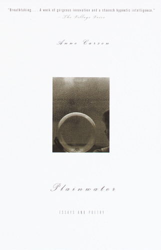 Plainwater: Essays and Poetry (By the Winner of the Nobel Prize in Literature) (Vintage Contemporaries) book cover by Anne Carson