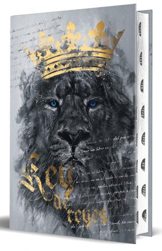 Biblia RVR 1960 letra grande tamaño manual, tapa dura León Rey de Reyes con índice / Spanish Bible RVR 1960 Handy Size, Large Print, Hardcover book cover by Reina Valera Revisada 1960