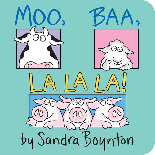 Moo, Baa, La La La! book cover by Sandra Boynton
