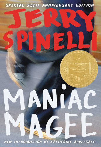 Maniac Magee (Newbery Medal Winner) book cover by Jerry Spinelli