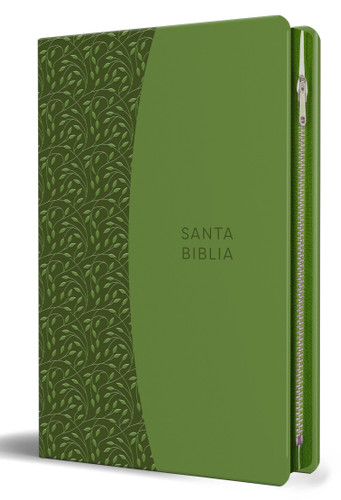 Biblia Reina Valera 1960 Tamaño grande, letra grande piel verde con cremallera /  Spanish Holy Bible RVR 1960. Large Size, Large Print Green Leather with Zippe book cover by Reina Valera Revisada 1960