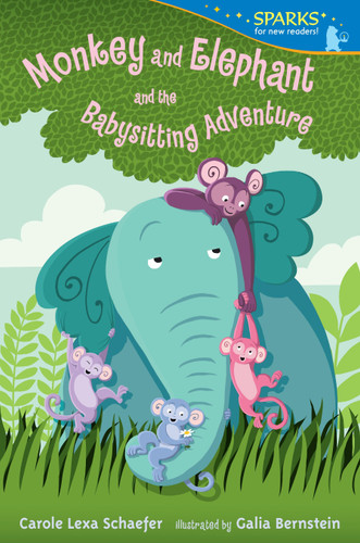 Monkey and Elephant and the Babysitting Adventure: Candlewick Sparks (Candlewick Sparks) book cover by Carole Lexa Schaefer