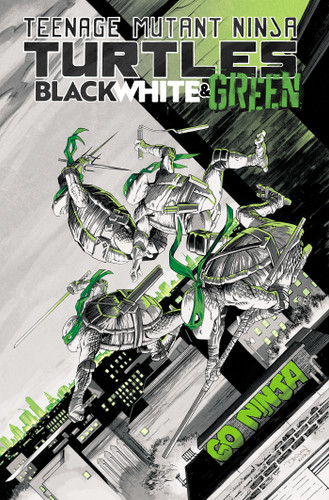 Teenage Mutant Ninja Turtles: Black, White, and Green book cover by Dave Baker, Paulina Ganucheau, Declan Shalvey, Tyler Boss, Riley Rossmo