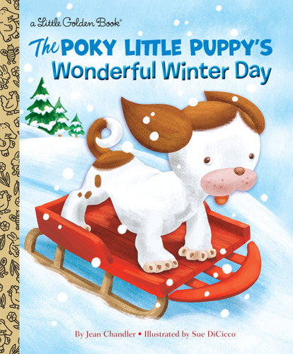 The Poky Little Puppy's Wonderful Winter Day (Little Golden Book) book cover by Jean Chandler