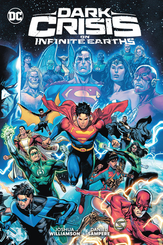 Dark Crisis on Infinite Earths book cover by Joshua Williamson
