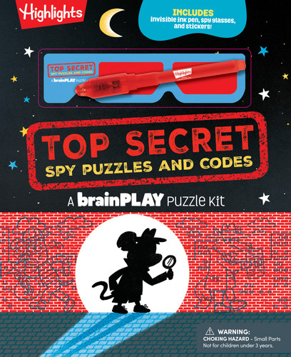 brainPLAY Top Secret Spy Puzzles and Codes: Puzzle Book Packed with Brain Teasers and Hidden Pictures Challenges for Kids 7 and Up (brainPLAY Puzzle Books) book cover by 