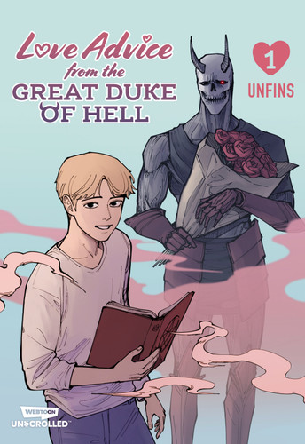 Love Advice From the Great Duke of Hell, vol. 1: A Webtoon Unscrolled Graphic Novel book cover by unfins