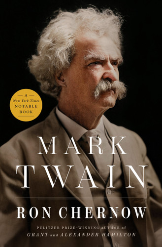Mark Twain book cover by Ron Chernow
