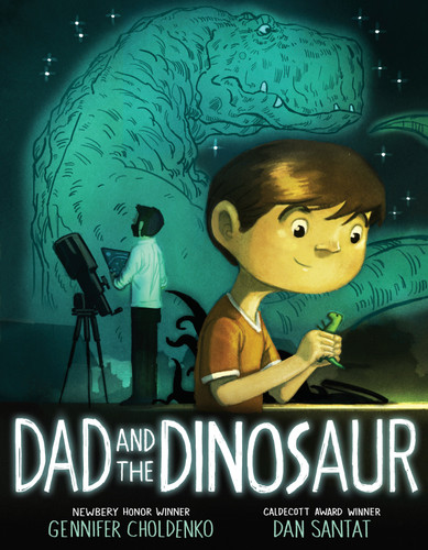 Dad and the Dinosaur book cover by Gennifer Choldenko
