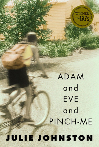 Adam and Eve and Pinch-Me book cover by Julie Johnston