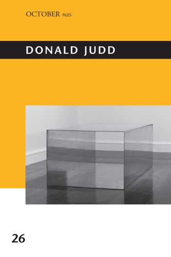 Donald Judd (October Files) book cover by 