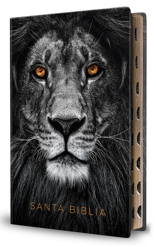 Biblia Reina Valera 1960 letra grande. Biblia León símil piel índice / Spanish Bible RVR 1960 Handy Size Large Print imitation leather Lion of Judah book cover by Reina Valera Revisada 1960