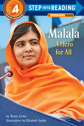 Malala: A Hero for All (Step into Reading, Step 4) book cover by Shana Corey