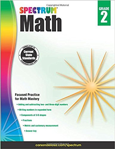 Spectrum Math Workbook, Grade 2 ( Spectrum ) Cover
