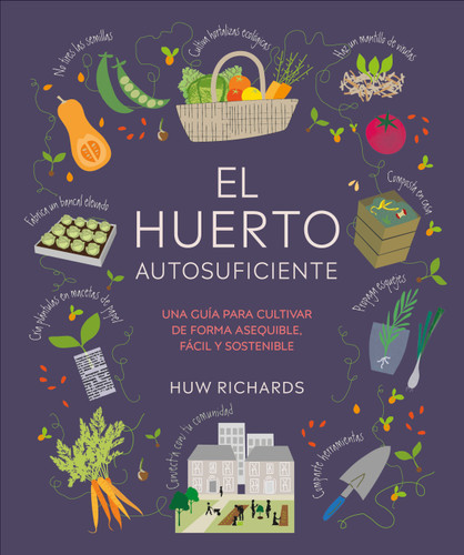 El huerto autosuficiente (Grow Food for Free) book cover by Huw Richards