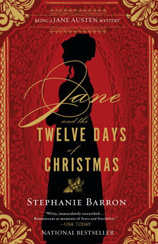 Jane and the Twelve Days of Christmas (Being a Jane Austen Mystery) book cover by Stephanie Barron
