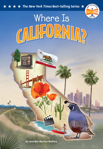 Where Is California? (Who HQ: The 50 States) book cover by Jennifer Marino Walters, Who HQ