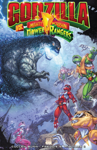 Godzilla Vs. The Mighty Morphin Power Rangers (GODZILLA VS POWER RANGER II) book cover by Cullen Bunn