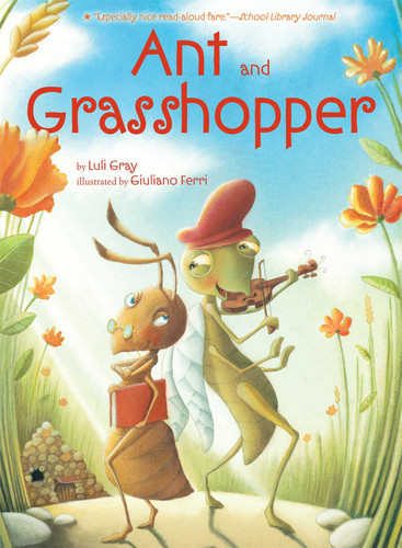 Ant and Grasshopper book cover by Luli Gray