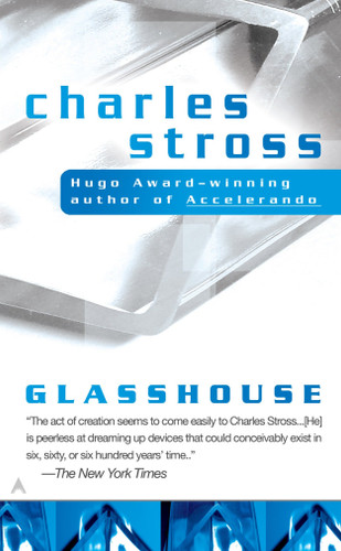 Glasshouse book cover by Charles Stross