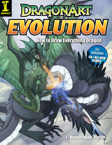 Dragonart Evolution: How to Draw Everything Dragon book cover by Jessica Peffer "Neondragon"